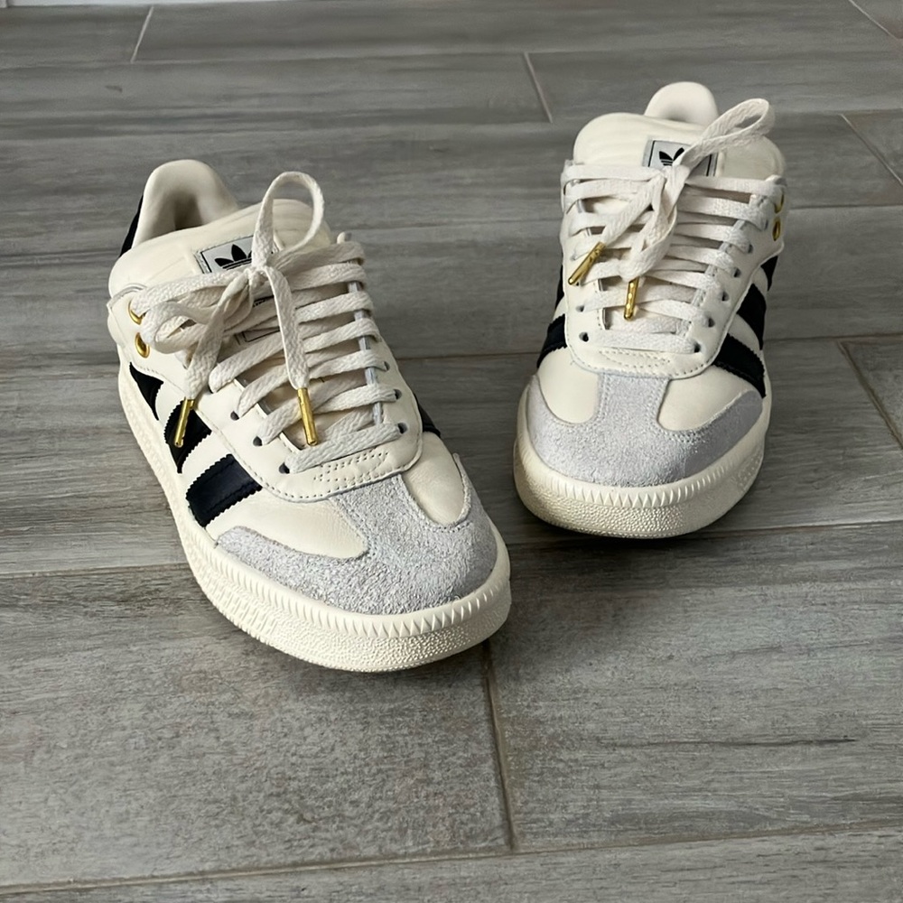 adidas Cream and Black Sneakers